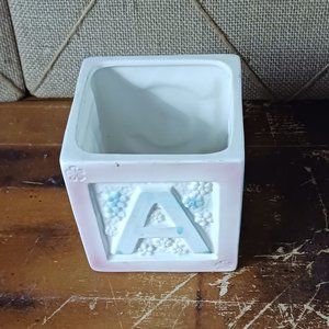 Vintage Baby Block Planter Japan Nancy Pew Giftwares Co.